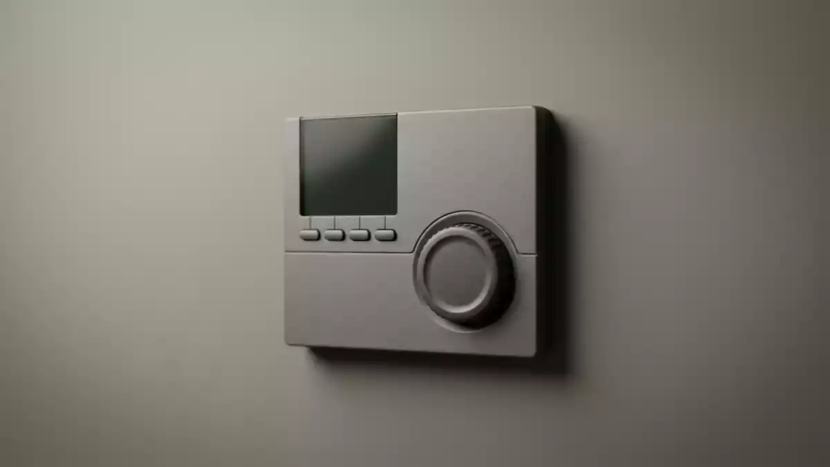 Fotorealistische Studioansicht von Programmierbarer Thermostat in neutraler