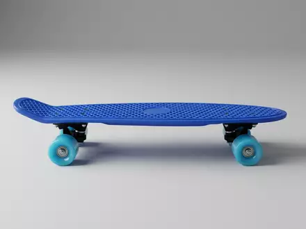 Fotorealistische Studioaufnahme von Kompaktes Skateboard zum Thema Retrospec Quip Skateboard 22, klare Lichtfuehrung - Foto: THN