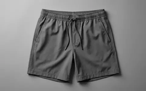 Fotorealistische Studioaufnahme von Badeshorts zum Thema Polo Ralph Lauren Herren, klare Lichtfuehrung - Foto: THN