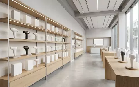Architektur-Render im Koerperpflege Laden mit IPL-Haarentferner zum Thema Braun Silk-expert Pro 3, neutrales Tageslicht - Foto: THN
