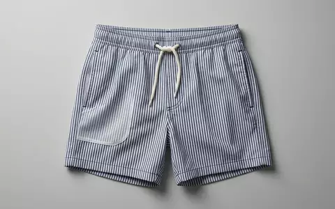 Fotorealistische Studioaufnahme von Badeshorts zum Thema Havaianas Herren Badeshorts Surf, klare Lichtfuehrung - Foto: THN