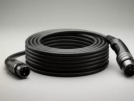 Fotorealistische Studioaufnahme von Ladekabel zum Thema Anker USB-C Kabel 240W, klare Lichtfuehrung - Foto: THN