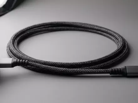 Fotorealistische Studioaufnahme von Ladekabel zum Thema Anker USB-C auf USB-C, klare Lichtfuehrung - Foto: THN