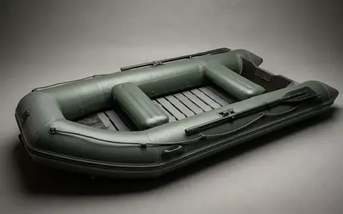 Fotorealistische Studioaufnahme von Angel-Schlauchboot zum Thema Sevylor Fish Hunter Schlauchboot, klare Lichtfuehrung - Foto: THN