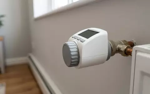 Fotorealistische Studioaufnahme von Heizkoerperthermostat zum Thema Homematic IP Heizkörperthermostat Basic, klare Lichtfuehrung - Foto: THN
