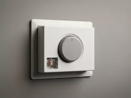 Fotorealistische Studioaufnahme von Wandthermostat zum Thema Homematic IP Wandthermostat mit, klare Lichtfuehrung - Foto: THN