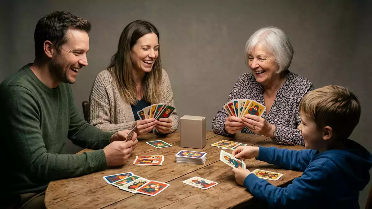 Fotorealistische Studioansicht von Kartenspiel in neutraler Produktdarstellung