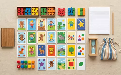 Flatlay-Arrangement rund um Kartenspiel zum Thema Skyjo, weiches Oberlicht, sachlich dargestellt, markenneutral - Foto: THN
