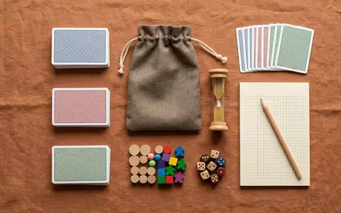 Flatlay-Arrangement rund um Kartenspiel zum Thema Skyjo Action, weiches Oberlicht, sachlich dargestellt - Foto: THN