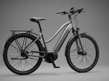 Fotorealistische Studioaufnahme von Elektrofahrrad zum Thema Fischer ETH 1861.1 E-Bike, klare Lichtfuehrung - Foto: THN