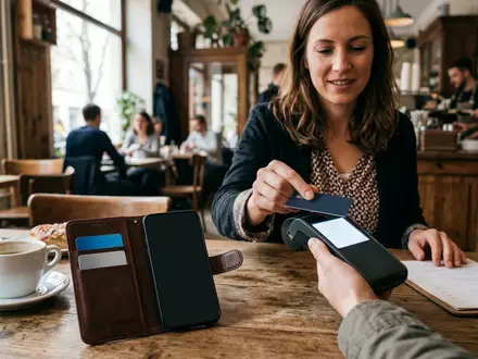 Fotorealistische Aufnahme von Klapphuelle im Cafe zum Thema TUCCH Hülle für iPhone, natuerliches Licht - Foto: THN