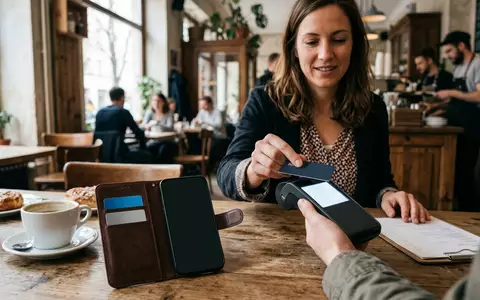Fotorealistische Aufnahme von Klapphuelle im Cafe zum Thema TUCCH Hülle für iPhone, natuerliches Licht - Foto: THN