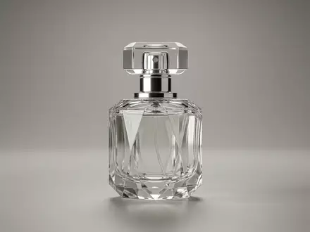 Fotorealistische Studioaufnahme von Eau de Parfum zum Thema Chanel N°5 Eau de, klare Lichtfuehrung - Foto: THN