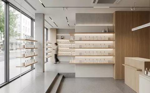 Architektur-Render im Parfuemerie mit Eau de Parfum zum Thema Chanel Coco Mademoiselle EdP, neutrales Tageslicht - Foto: THN