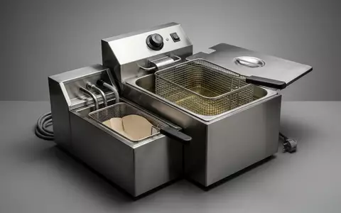 Fotorealistische Studioaufnahme von Fritteuse zum Thema Tefal FW1020 Friteuse Oleoclean, klare Lichtfuehrung - Foto: THN