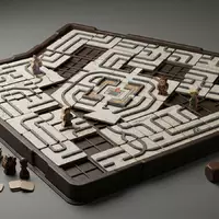 Fotorealistische Studioaufnahme von Brettspiel zum Thema Labyrinth, klare Lichtfuehrung, sachlich dargestellt, markenneutral - Foto: THN