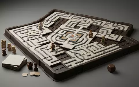 Fotorealistische Studioaufnahme von Brettspiel zum Thema Labyrinth, klare Lichtfuehrung, sachlich dargestellt, markenneutral - Foto: THN