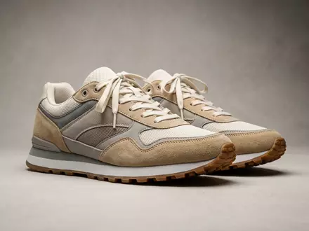Fotorealistische Studioaufnahme von Sneaker zum Thema New Balance 530 Sneaker, klare Lichtfuehrung - Foto: THN