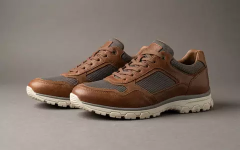 Fotorealistische Studioaufnahme von Sneaker zum Thema New Balance 990v6 Sneaker, klare Lichtfuehrung - Foto: THN