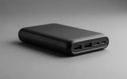 Fotorealistische Studioaufnahme von Powerbank zum Thema Anker 511 Powerbank 5200mAh, klare Lichtfuehrung - Foto: THN