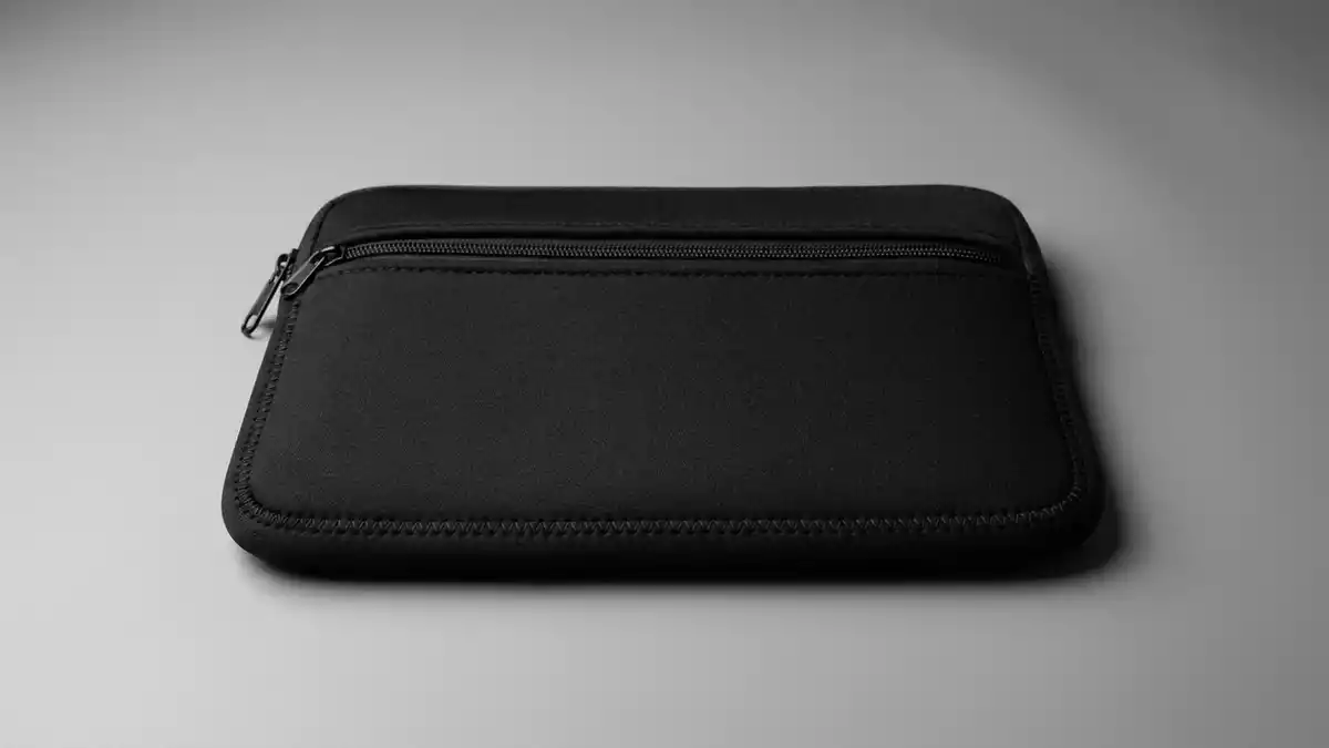 Fotorealistische Studioansicht von Handytasche in neutraler Produktdarstellung