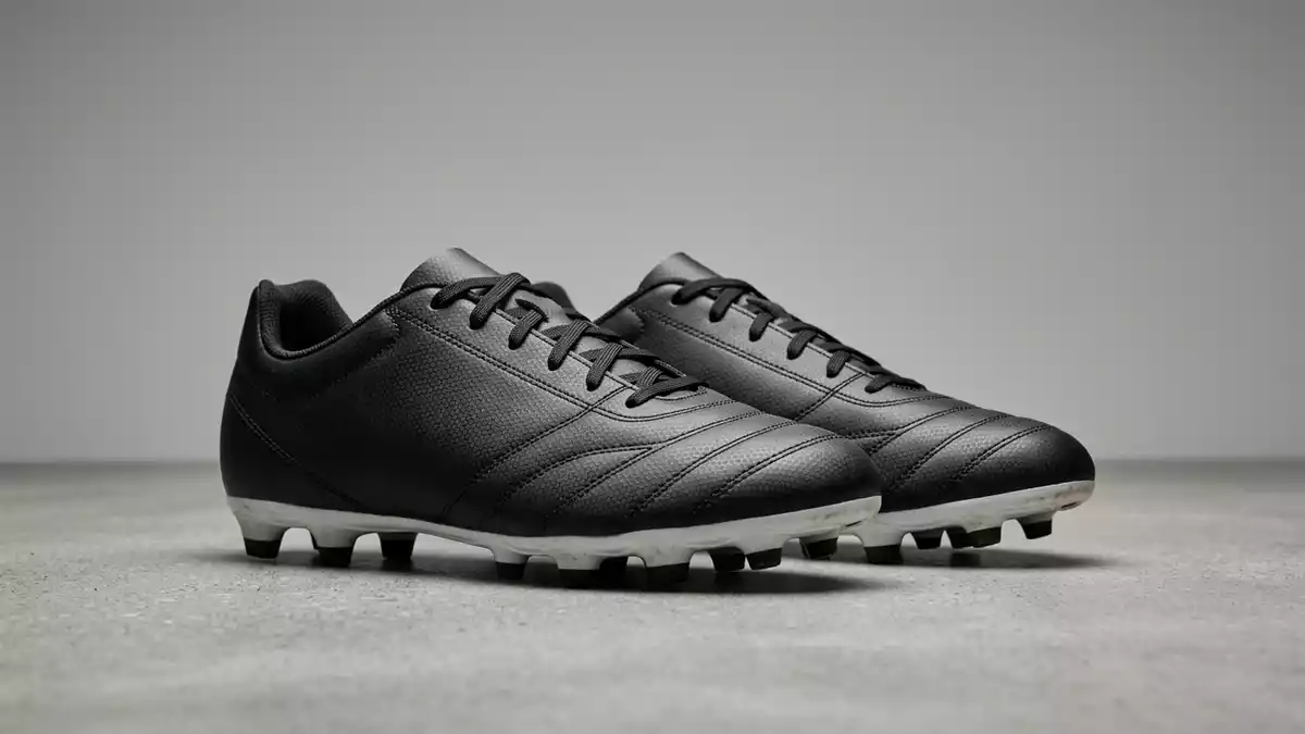 Fotorealistische Studioansicht von Fussballschuhe in neutraler Produktdarstellung