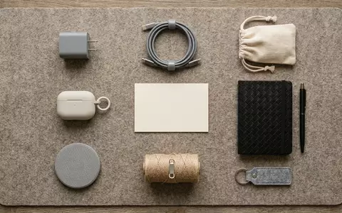 Flatlay-Arrangement rund um Ladegeraet zum Thema UGREEN Nexode 100W USB-C, weiches Oberlicht - Foto: THN