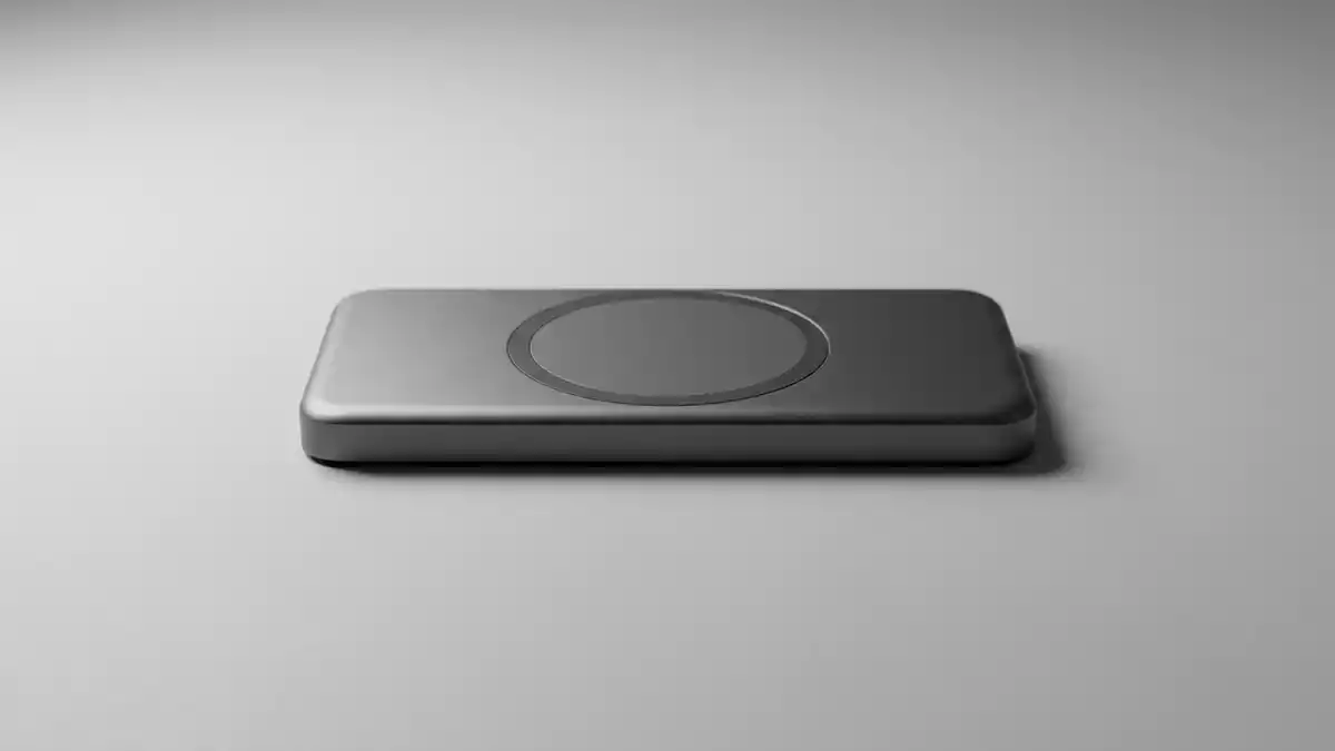 Fotorealistische Studioansicht von Akku-Pack in neutraler Produktdarstellung, neutral