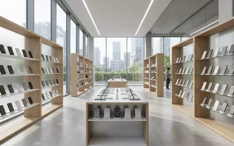 Architektur-Render im Elektronikgeschaeft mit Akku-Pack zum Thema UGREEN MagSafe Powerbank 10000mAh, neutrales Tageslicht - Foto: THN