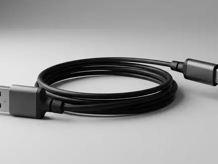 Fotorealistische Studioaufnahme von Ladekabel zum Thema UGREEN USB-C auf Lightning, klare Lichtfuehrung - Foto: THN
