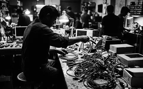 Schwarzweiss-Reportage mit Ladekabel zum Thema UGREEN USB-C auf Lightning, hoher Kontrast, sachlich dargestellt - Foto: THN