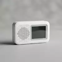 Fotorealistische Studioaufnahme von Raumsensor zum Thema Eve Room Smarter Raumsensor, klare Lichtfuehrung - Foto: THN