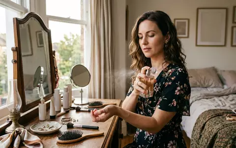 Fotorealistische Aufnahme von Eau de Cologne am Schminktisch zum Thema Jo Malone English Pear - Foto: THN
