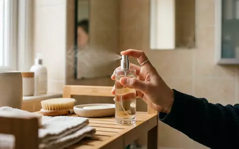 Fotorealistische Aufnahme von Eau de Toilette im Badezimmer zum Thema Montblanc Legend Spirit EdT - Foto: THN