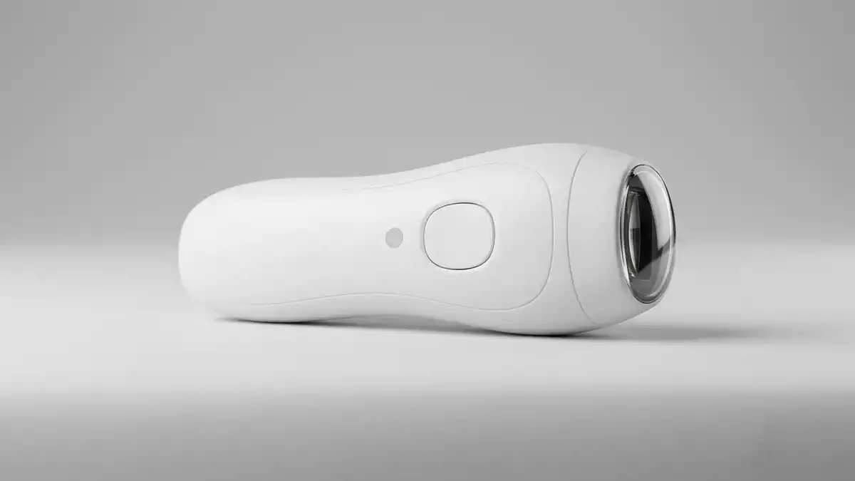 Fotorealistische Studioansicht von Haarentferner in neutraler Produktdarstellung