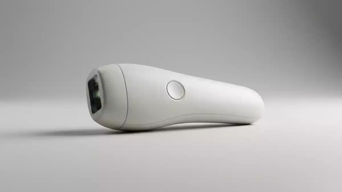 Fotorealistische Studioansicht von Haarentferner in neutraler Produktdarstellung