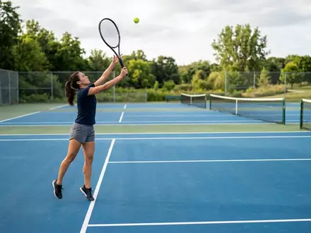 Fotorealistische Aufnahme von Tennisschlaeger auf dem Tennisplatz zum Thema Wilson Blade 98 v9, natuerliches Licht - Foto: THN
