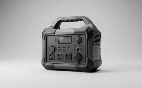 Fotorealistische Studioaufnahme von Tragbare Powerstation zum Thema Jackery Explorer 300 Plus, klare Lichtfuehrung - Foto: THN