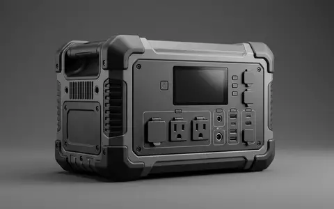 Fotorealistische Studioaufnahme von Tragbare Powerstation zum Thema Jackery Explorer 2000 Plus, klare Lichtfuehrung - Foto: THN