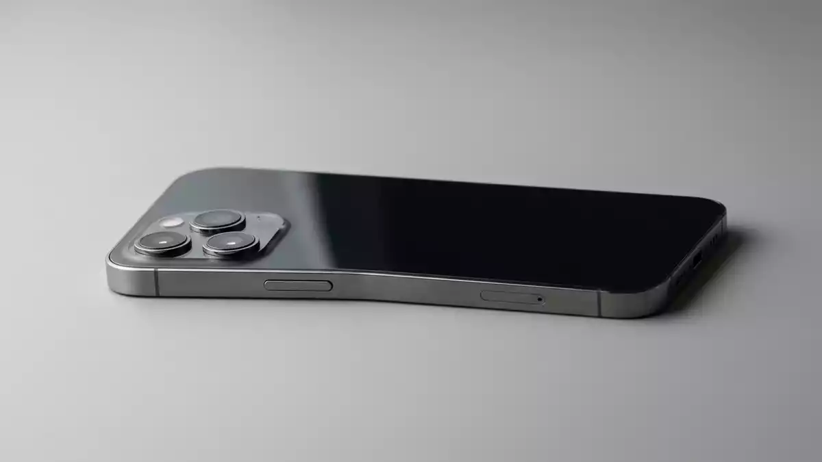 Fotorealistische Studioansicht von Smartphone in neutraler Produktdarstellung, neutral
