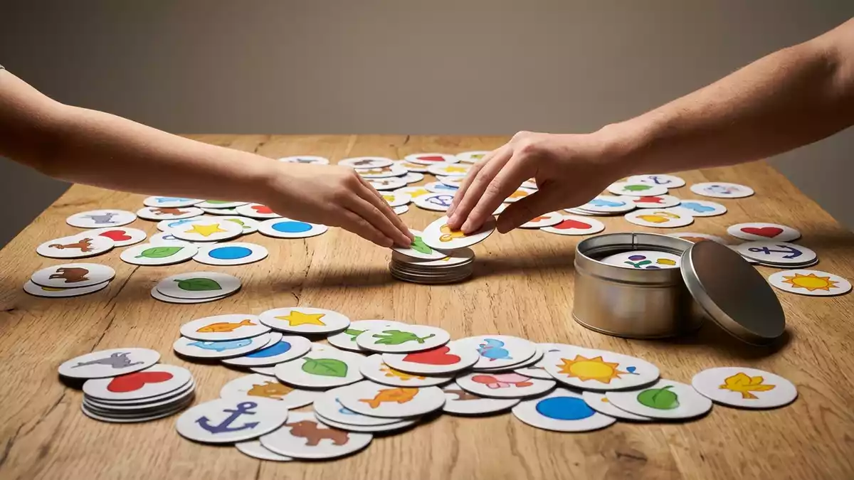 Fotorealistische Studioansicht von Kartenspiel in neutraler Produktdarstellung