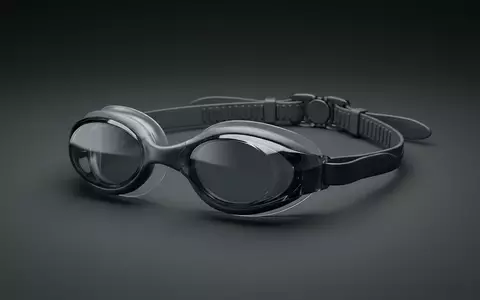 Fotorealistische Studioaufnahme von Schwimmbrille zum Thema Speedo Biofuse 2.0 Schwimmbrille, klare Lichtfuehrung - Foto: THN