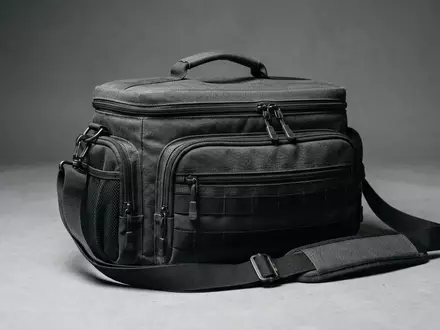 Fotorealistische Studioaufnahme von Transporttasche zum Thema DJI Carry Bag fĂŒr, klare Lichtfuehrung - Foto: THN