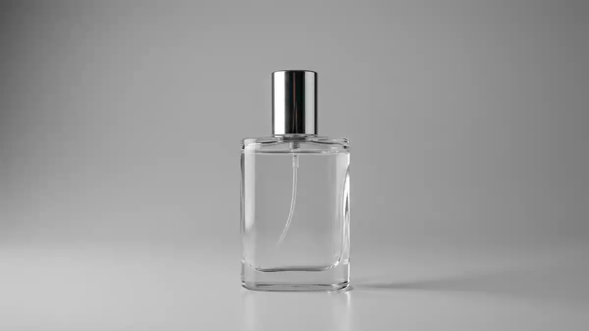Fotorealistische Studioansicht von Eau de Toilette in neutraler Produktdarstellung