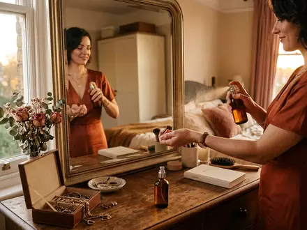 Fotorealistische Aufnahme von Eau de Toilette im Schlafzimmer zum Thema Paco Rabanne 1 Million - Foto: THN