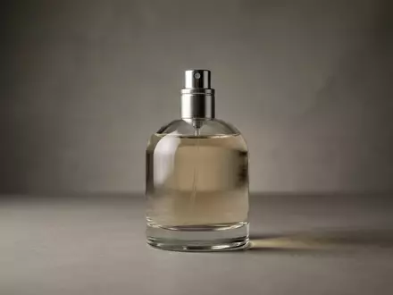 Fotorealistische Studioaufnahme von Eau de Parfum zum Thema Paco Rabanne Olympéa EdP, klare Lichtfuehrung - Foto: THN