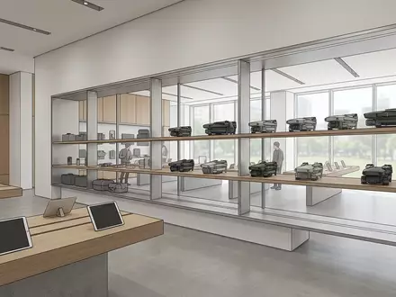 Architektur-Render im Elektronikgeschaeft mit Kameradrohne zum Thema DJI Mavic 3 Classic, neutrales Tageslicht - Foto: THN