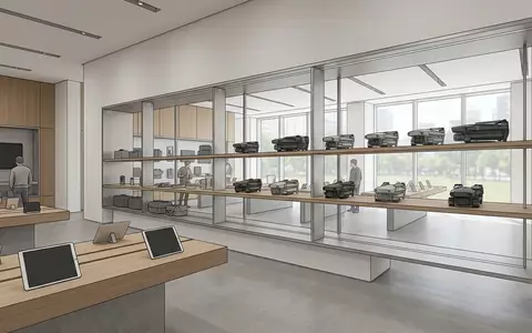 Architektur-Render im Elektronikgeschaeft mit Kameradrohne zum Thema DJI Mavic 3 Classic, neutrales Tageslicht - Foto: THN