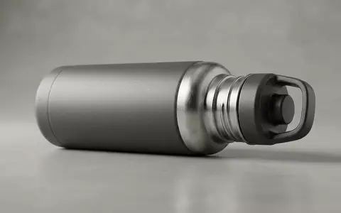 Fotorealistische Studioaufnahme von Edelstahl-Trinkflasche zum Thema Klean Kanteen TKWide 32oz, klare Lichtfuehrung - Foto: THN