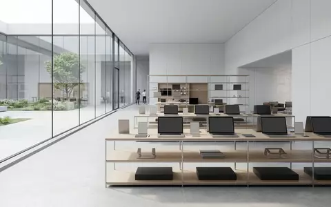 Architektur-Render im Computerladen mit Laptop zum Thema Dell XPS 14 9440, neutrales Tageslicht - Foto: THN